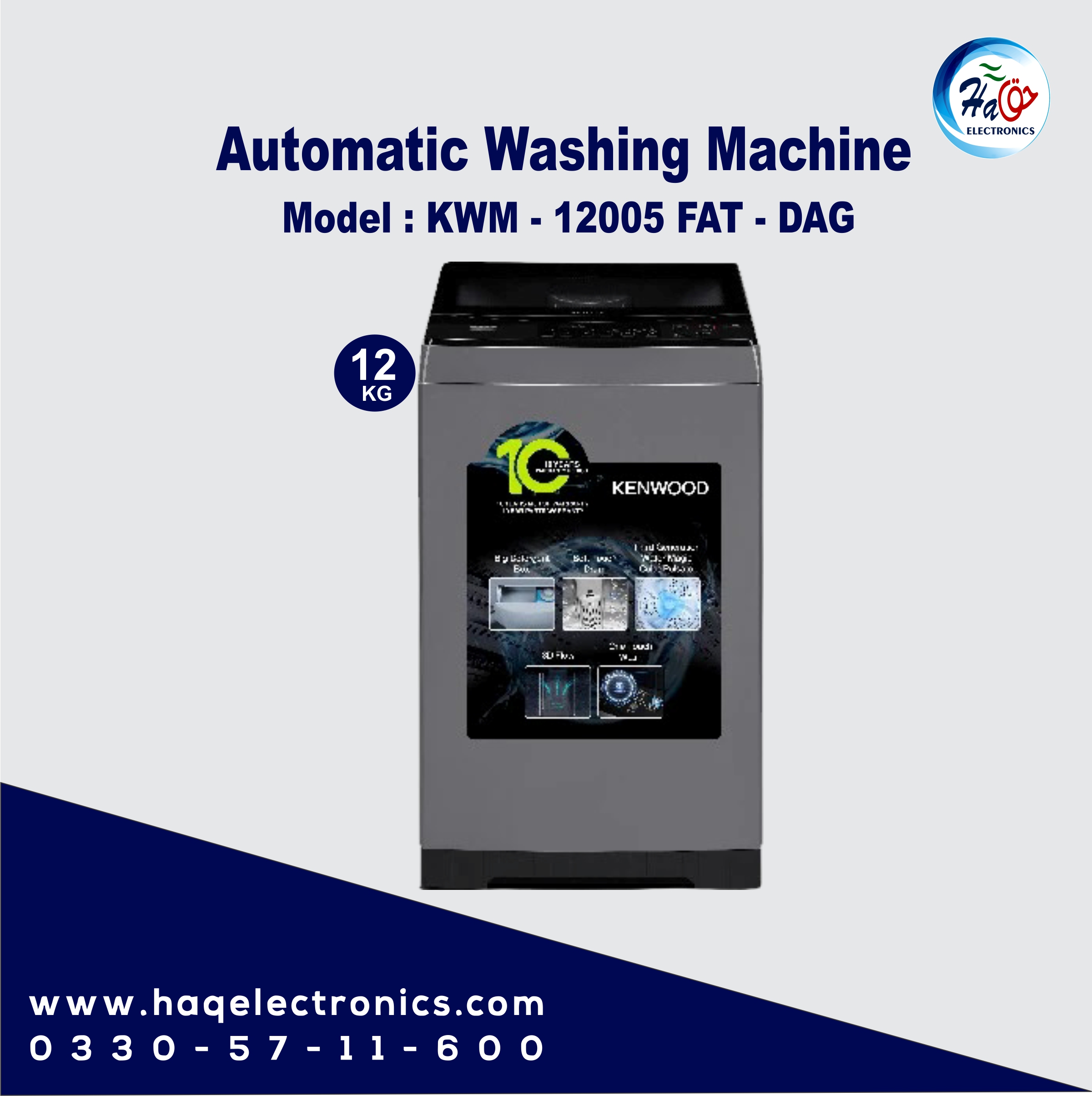 Kenwood Fully Automatic Washing Machine Top Load Kwm 12005f 9smej0z