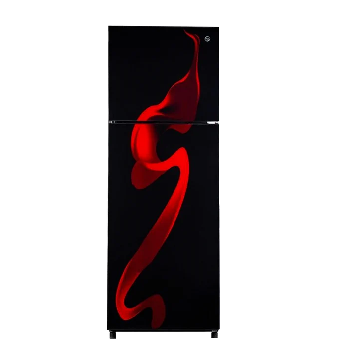 Pel Curved Glass Door Refrigerator 6360 Red Blaze Hznchzn